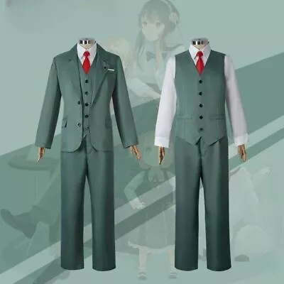 Spy X Family Loid Forger Cosplay Costume Light Green Suit Outfit Halloween Anime • $29.66