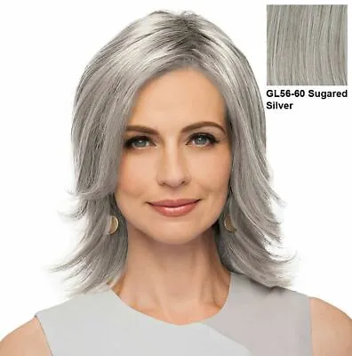 Eva Gabor Top Perfect Hairpiece Natural GL56-60 Sugared Silver Hair By HAIRUWEAR • $29.07