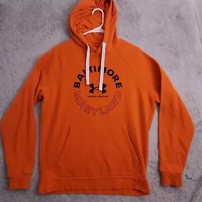 Under Armour Hoodie Mens Medium Baltimore Maryland Orange Charm City Orioles M • $21.95