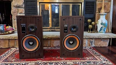 Vintage Cerwin-Vega VS80 Speakers With Grills  • $250