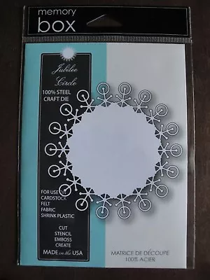 $8.09 • Buy NEW Memory Box Craft Die JUBILEE CIRCLE Style No 98497 Thin Metal Die