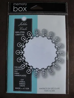 NEW Memory Box Craft Die JUBILEE CIRCLE Style No 98497 Thin Metal Die • $7.99