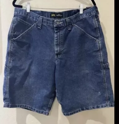 Vintage 90s Lee Carpenter Jean Jorts Shorts Mens 36 Blue Y2K Skater • $30