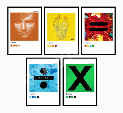 ED SHEERAN Discography Aesthetic Colour Pallette Album Music Poster Prints • £5