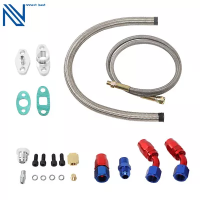 Universal Turbo Oil Line Kits Feed Return Drain Line T3 T4 T70 T66 T25 T28 AU • $59