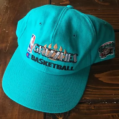 Vancouver Grizzlies Hat Snapback Vtg 90s Champion Authenic Teal Practicewear • $64.99