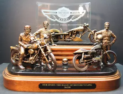 Harley-Davidson BRONZE SCULPTURE #26 Of 125  OUR SPORT  Mark Patrick 100th Anniv • $5500