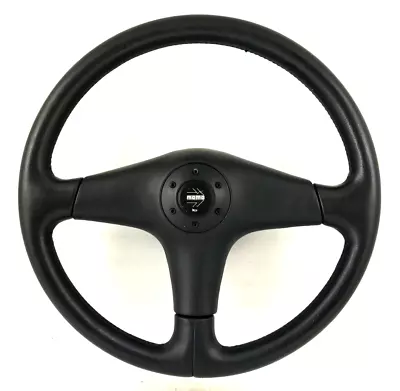 Genuine Mazda MX-5 MK1 Black Leather MOMO Steering Wheel. Miata Eunos Etc. 18D • $407.13
