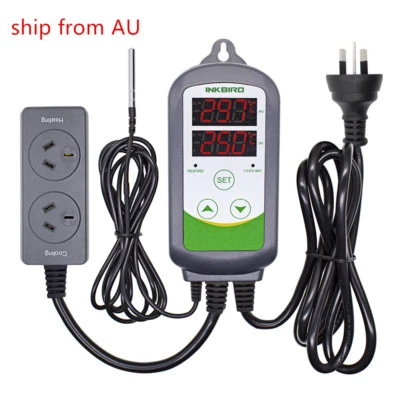 $53.99 • Buy Inkbird ITC-308 110-240V AU PLUG Temp Controller Sensor Home Brew Wine Heat Cool