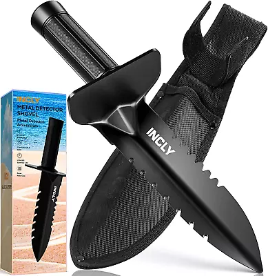 Metal Detector Shovel Heavy Duty Double Serrated Edge Digger Detecting Digging • $23.57