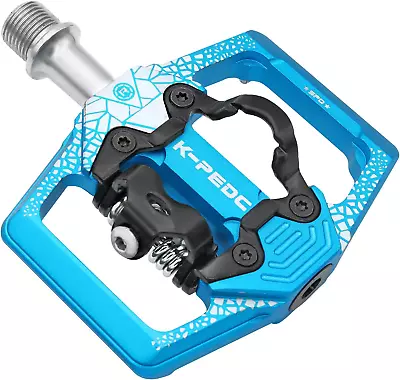 MTB Mountain Bike Pedals Dual Function Flat Platform Compatible With Clipless 3 • $48.29