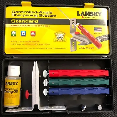 Lansky Standard 3 Stone Knife Blade Controlled Angle Sharpening System: LKC03 • £49.99