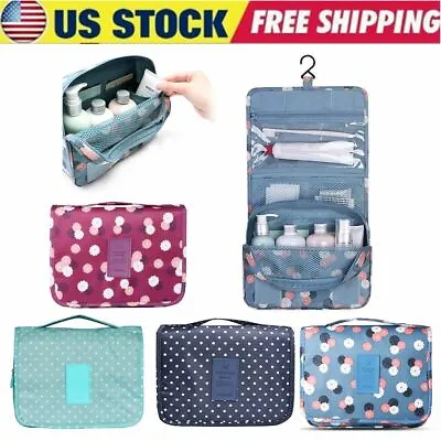 Travel Cosmetic Makeup Bag Toiletry Hanging Organizer Storage Case Pouch Women • $8.09