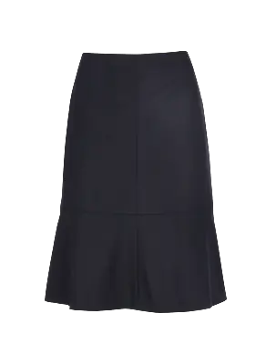 CHANEL Knee-Length Skirt Panelled Design Black Wool  Size FR 36 /UK 8 • £200