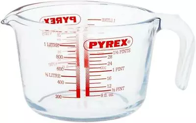 £7.33 • Buy Pyrex Clear Class Measuring Jug 1 Litre Transparent Kitchen Baking Cooking