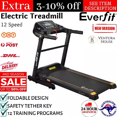 $517.47 • Buy Everfit Treadmill Electric Home Gym Exercise Machine Folding Fitness Equipment 