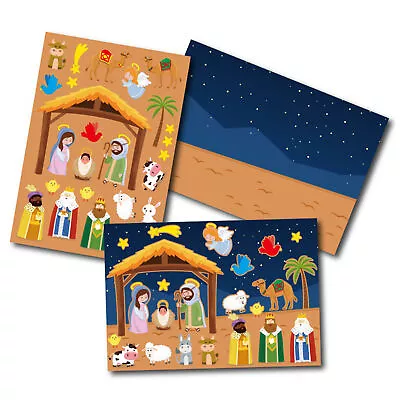 Nativity Stickers 25pcs/set Birth Of Jesus Stickers Nativity Scene Cardboard • £10.79