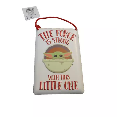 Star Wars Baby Yoda   The Force Is Strong With This Little One Metal Ornament • $6.99