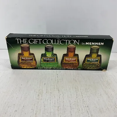 Vintage Skin Bracer Mennen Gift Collection After Shave Set 4 Bottles NEW NIB • $39.99