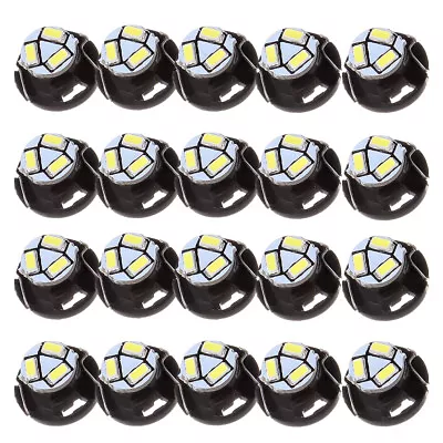 20x White T5/T4.7 Neo Wedge 3014 LED Car Dash HVAC Climate Control Light Lamps • $10.44