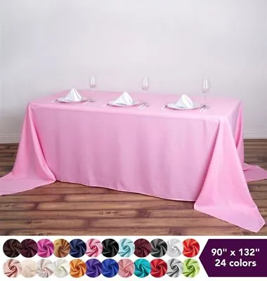 12 Pcs 90 X132  Polyester Tablecloths Wedding Party Table Linens Events Home • $168.06