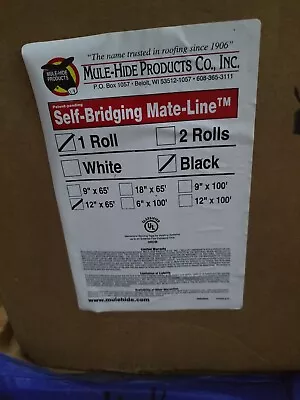 Mule Hide EPDM Self-Bridging Mate-Line Tape NOS 12  X 65 Feet!! • $150