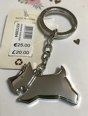 £14.99 • Buy Radley Silver Metal Engraved Show Dog Keyring 2” Wide Dog  Bnwt