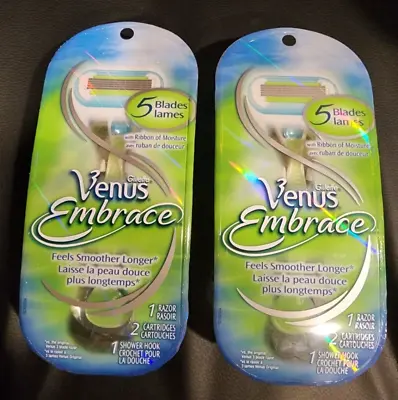 Gillette Venus Embrace Razor & 2 Cartridges 1 Handle Vintage 2pack • $18.99