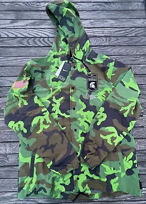 Nike ON FIELD Camo Michigan State Spartans Hoodie Full-Snap Jacket Large NEW • $80