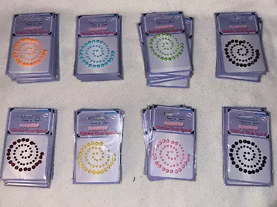 Card Making/scrapbooking 8 Lovely Glitter Gem Spiral Stickers Embellishments • £2.99