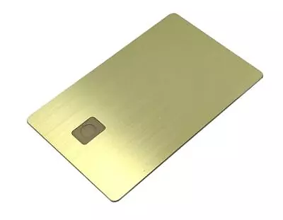 Heavy Metal Stainless Steel Credit Card Blank W/ Chip Slot & Mag Strip Gold • $9.90