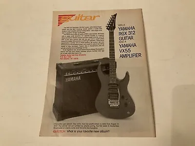 1987 Yamaha Guitar RGX312 & VX55 Amp Print Ad Original Vintage 87-1 • £9.64
