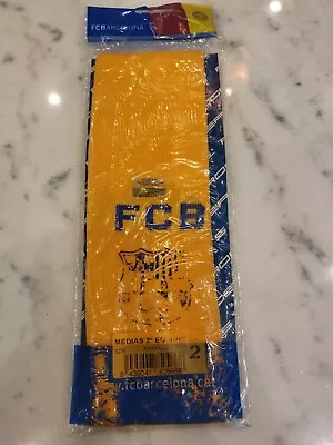 FCB Barcelona Barca Soccer Yellow Socks Made In Spain MEDIAS 2 • $9.50