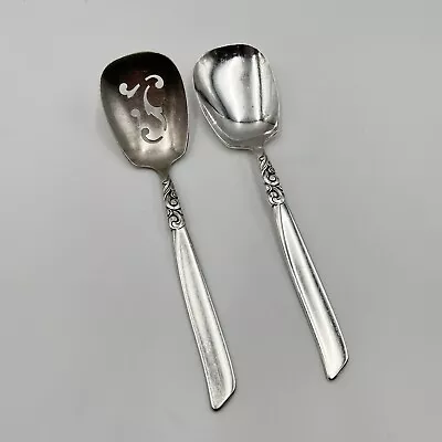 South Seas Community Silver Plate Flatware Condiment Spoon Slotted & Teaspoon • $15