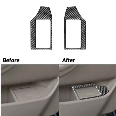 2x Carbon Fiber Interior Rear Door Ashtray Cover Frame For BMW M5 E39 1998-2003 • $13.90