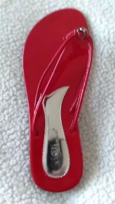 Summer Is Here! NWT Ruby Sandals Women's S7 Faux Patent Leather And Ruby Stone • $5