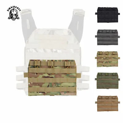 £15.59 • Buy Tactical MOLLE Open Top Triple Magazine Pouch 5.56 Front Panel For AVS JPC 2.0
