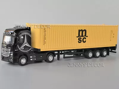 1:50 Scale Diecast Model Truck Toys Actros Tractor With Container Semi-Trailer • $11.50