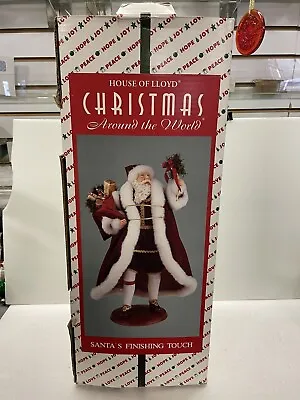 Christmas Santa Figurine 21” Rich Velvet & Gold Vintage 1997 House Of Lloyd IOB • $25.20