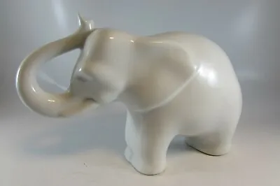 Vintage 60's Israel Naaman Elephant Figurine White Porcelain • $39.99