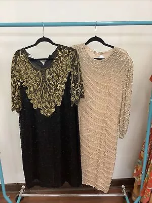 As Is Vintage Clothing Dress Beaded Gown Sparkling Lot • $60