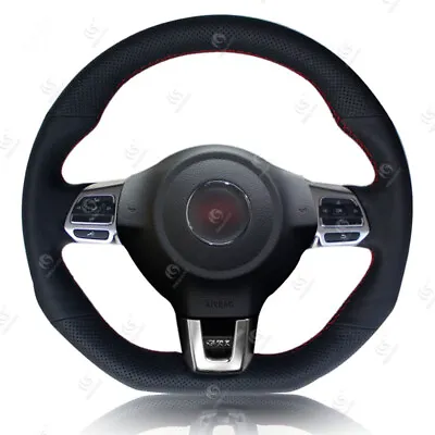 $55.18 • Buy Steering Wheel Cover For VW Golf 6 GTI MK6 Polo GTI Scirocco Passat CC R-Line R 