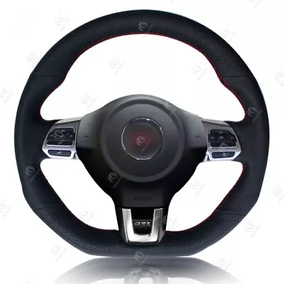 Steering Wheel Cover For VW Golf 6 GTI MK6 Polo GTI Scirocco Passat CC R-Line R  • $48.29