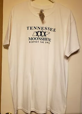 Tshirt Tennesee Moonshine - Respect The Shine - White Size Large • $5