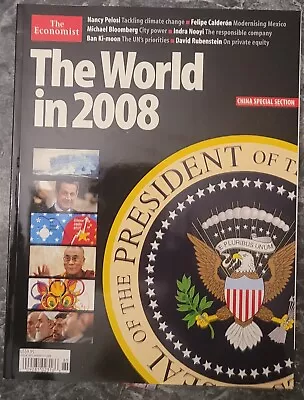 The Economist Magazine The World In 2008 China Special Section Pelosi Calderon • $6.99