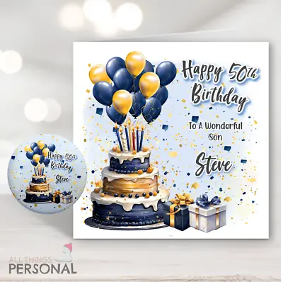Personalised Birthday Card For Son Grandson Dad Husband Mens Him 30th 40th 50th • £2.99