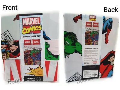 Marvel Comic 2 Piece Double Duvet Set With Pillow Case  • £28.99