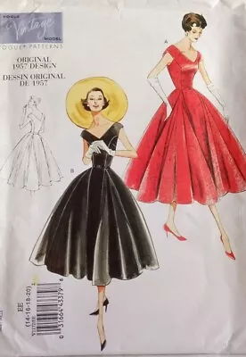 Vogue 1172 Retro Dress Sewing Pattern Uncut Sizes 14-20 • $10.49