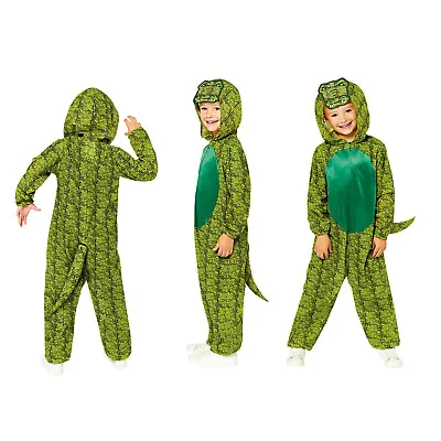 Childs Crocodile Fancy Dress Animal Costume Zoo Book Day Girls Boys Alligator • £19.99