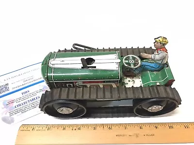 1940s Marx Wind Up Climbing Tractor Bulldozer W/Driver • $79.95